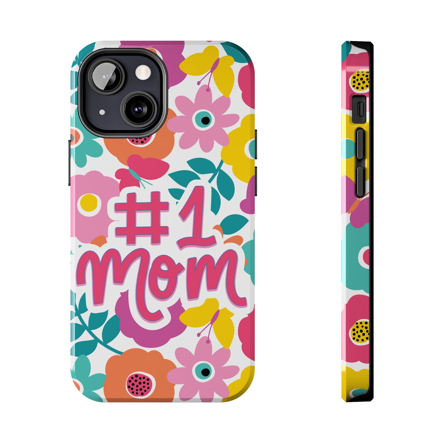#1 Mom Floral Print Tough Phone Cases by Case-Mate, Mothers Day Gift