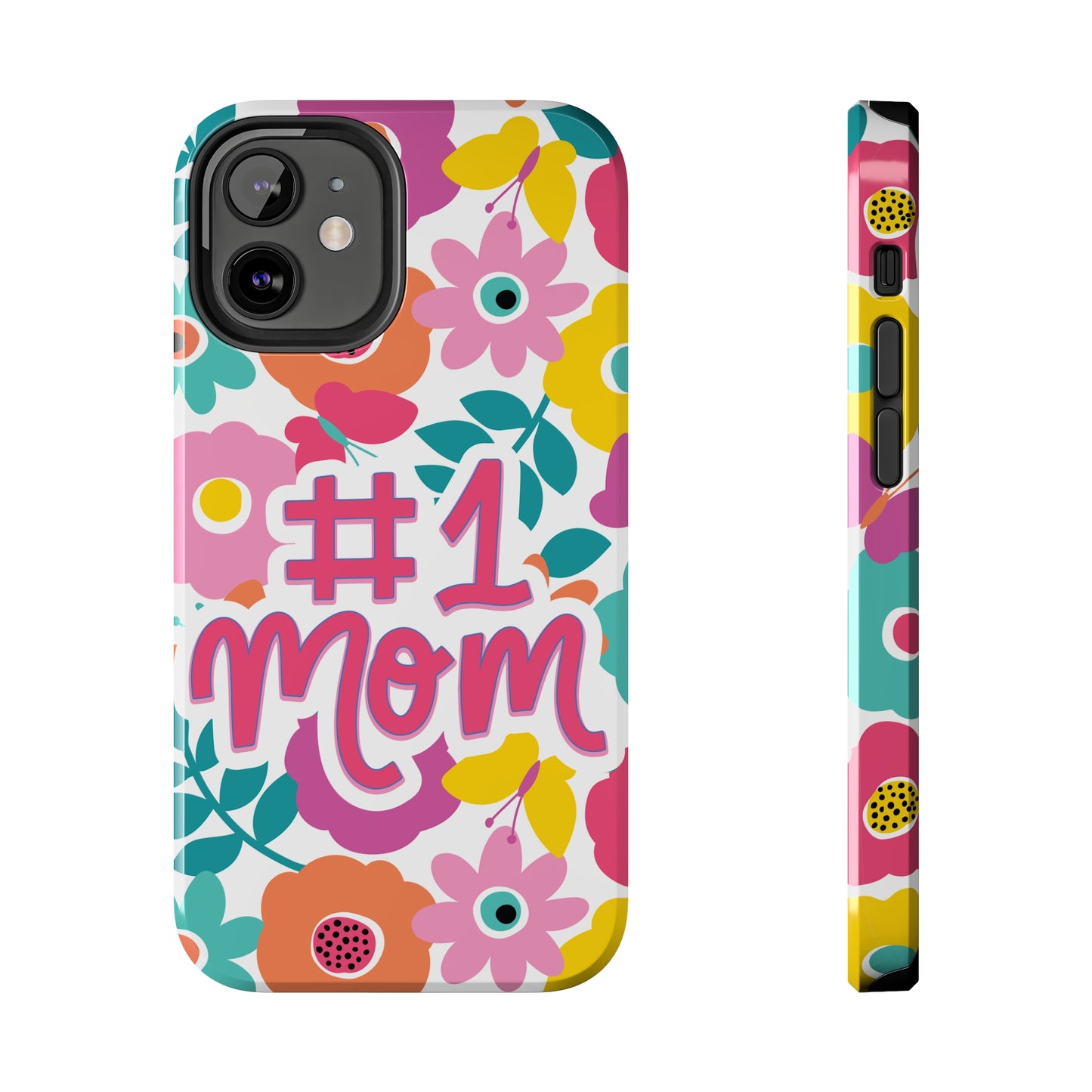 #1 Mom Floral Print Tough Phone Cases by Case-Mate, Mothers Day Gift