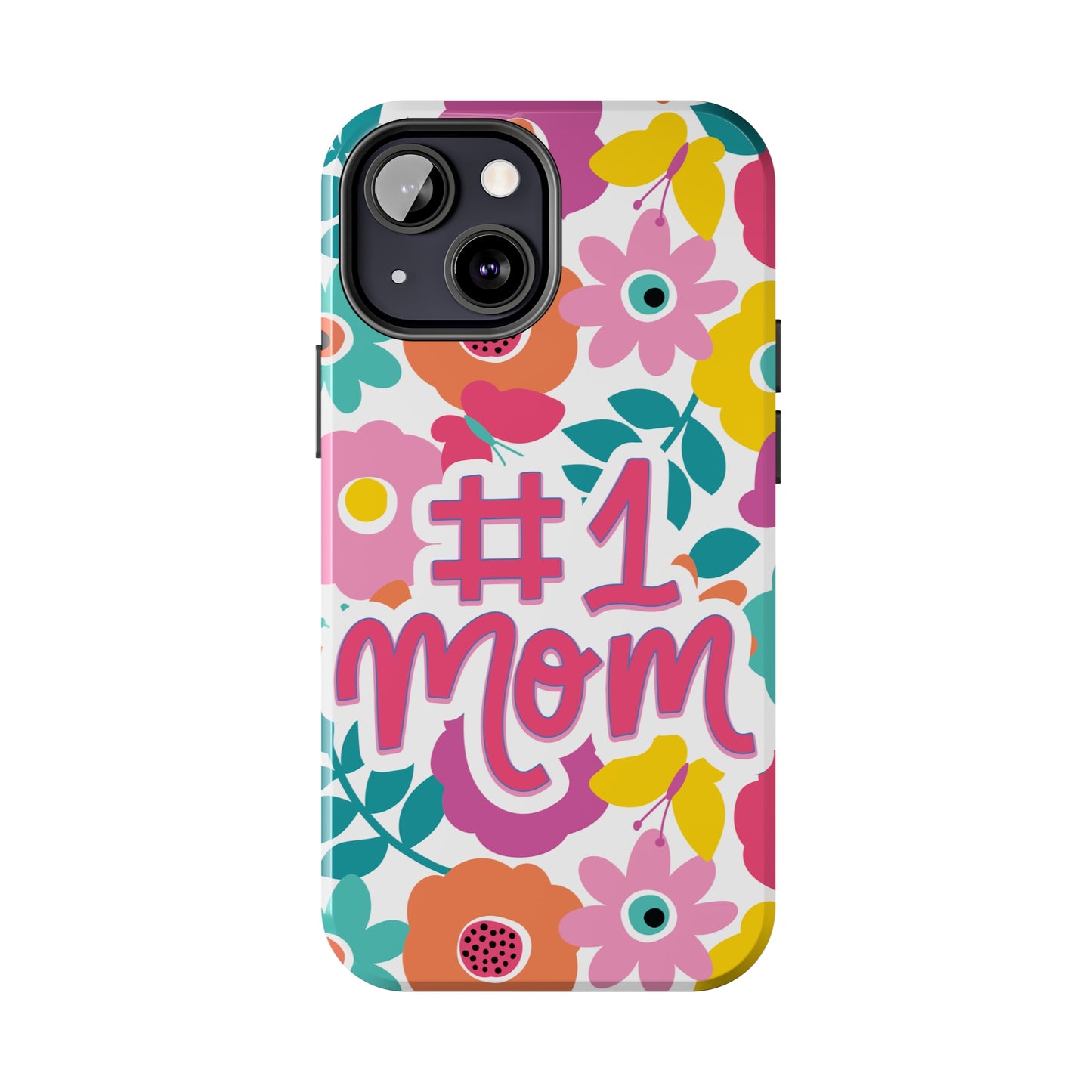 #1 Mom Floral Print Tough Phone Cases by Case-Mate, Mothers Day Gift