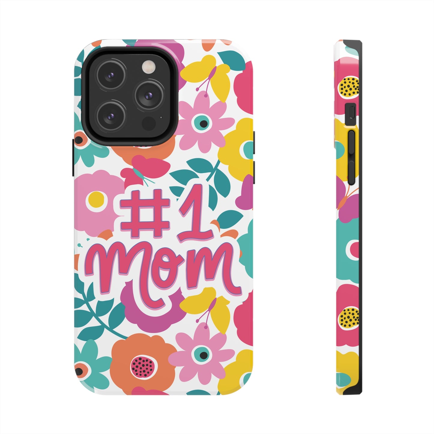 #1 Mom Floral Print Tough Phone Cases by Case-Mate, Mothers Day Gift