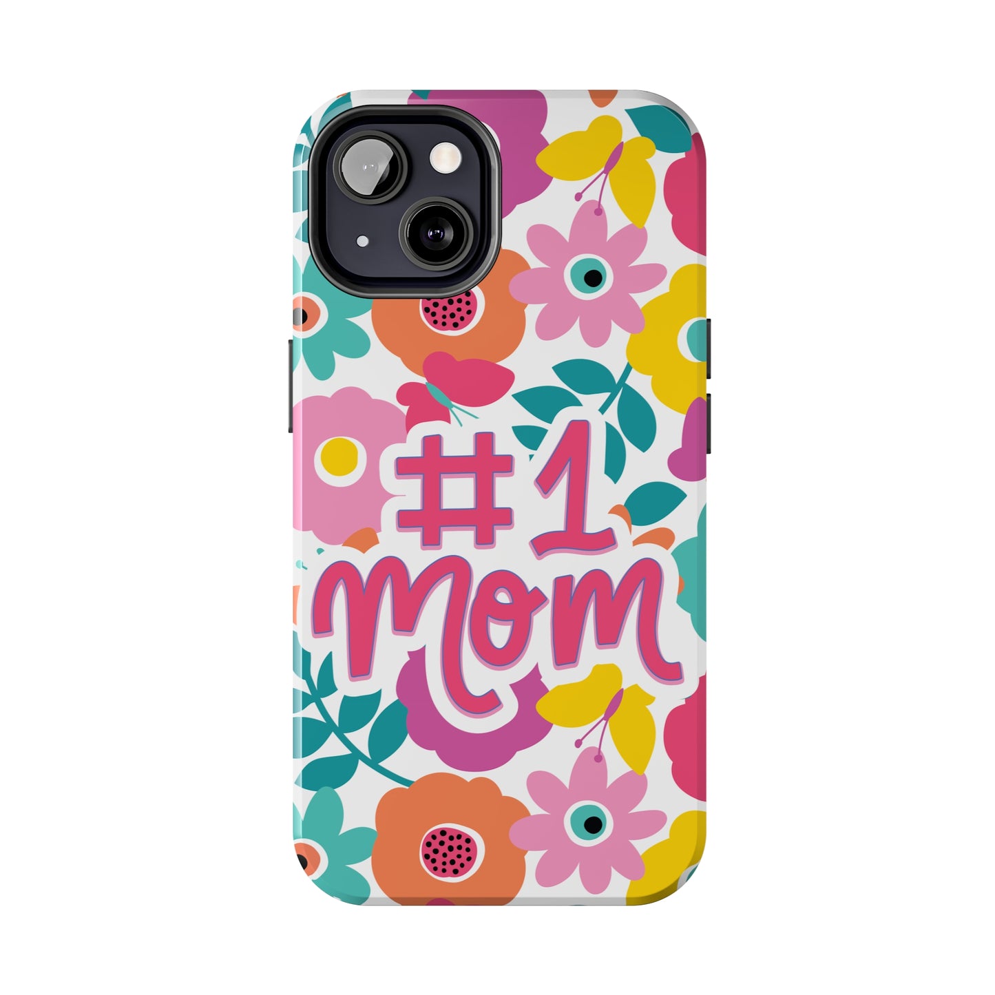 #1 Mom Floral Print Tough Phone Cases by Case-Mate, Mothers Day Gift