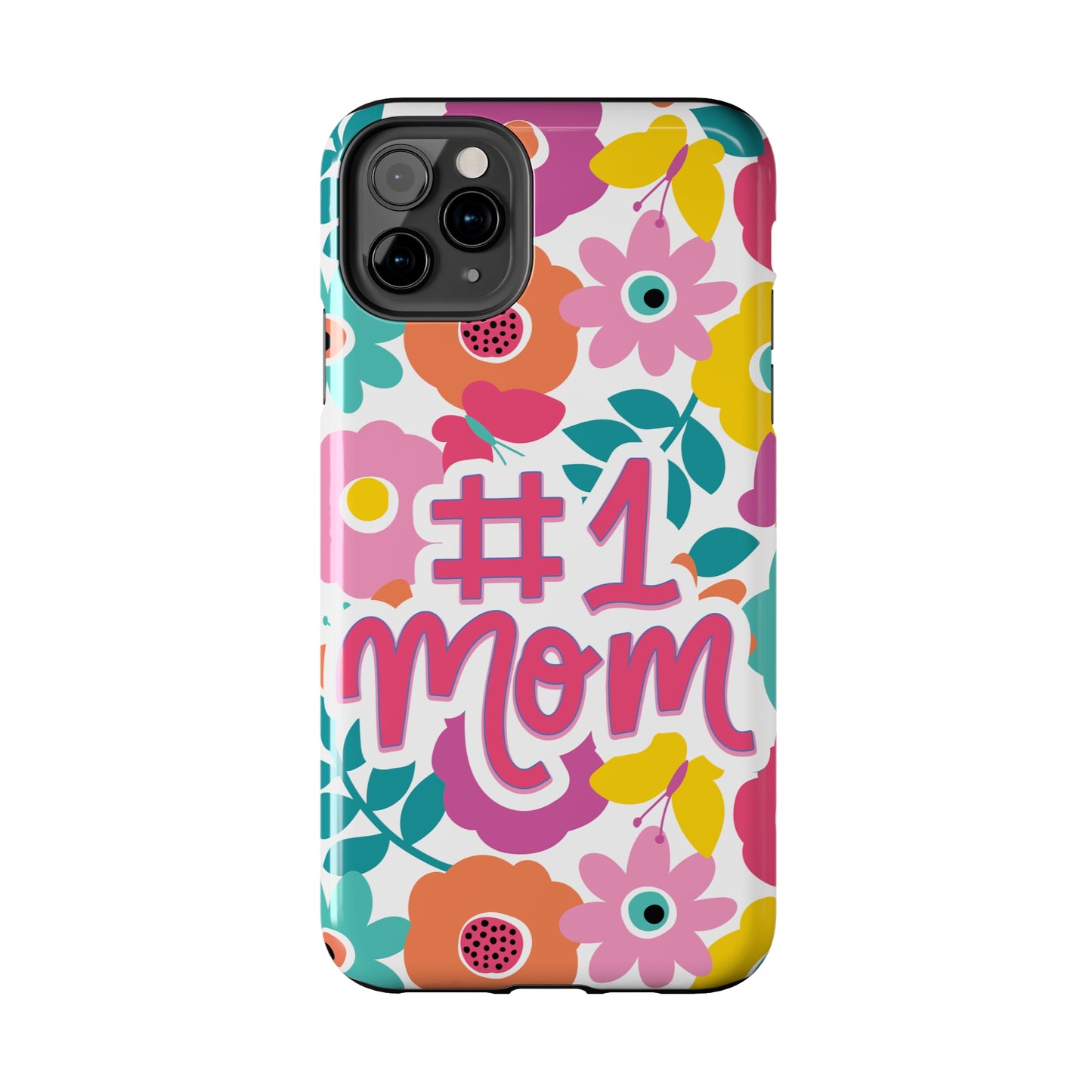 #1 Mom Floral Print Tough Phone Cases by Case-Mate, Mothers Day Gift
