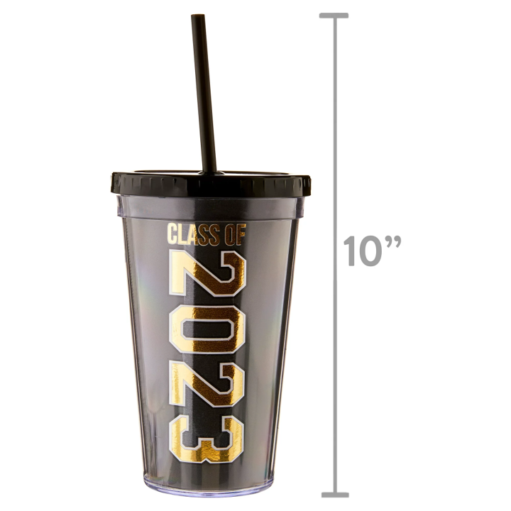 Class of 2023 Gold Foil Tumbler Gift Set