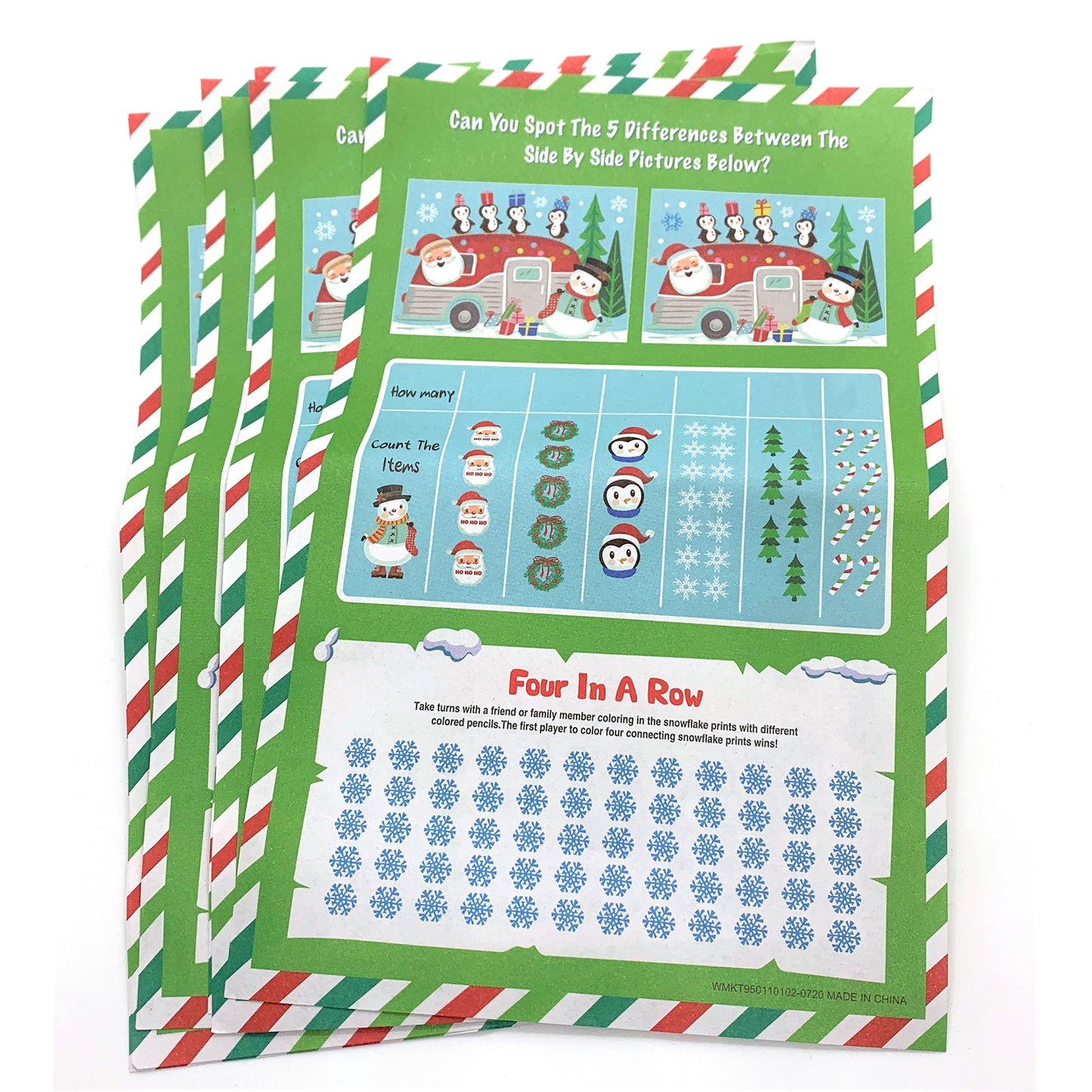 Christmas Holiday Novelty Stocking Stuffer Bundle, Activity Kits, 96 Pcs