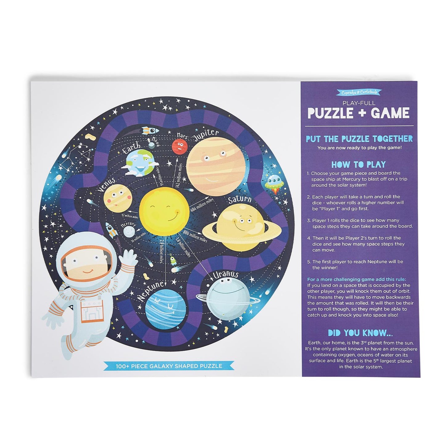 3-in-1 SPACE PUZZLE and GAME in Travel Box