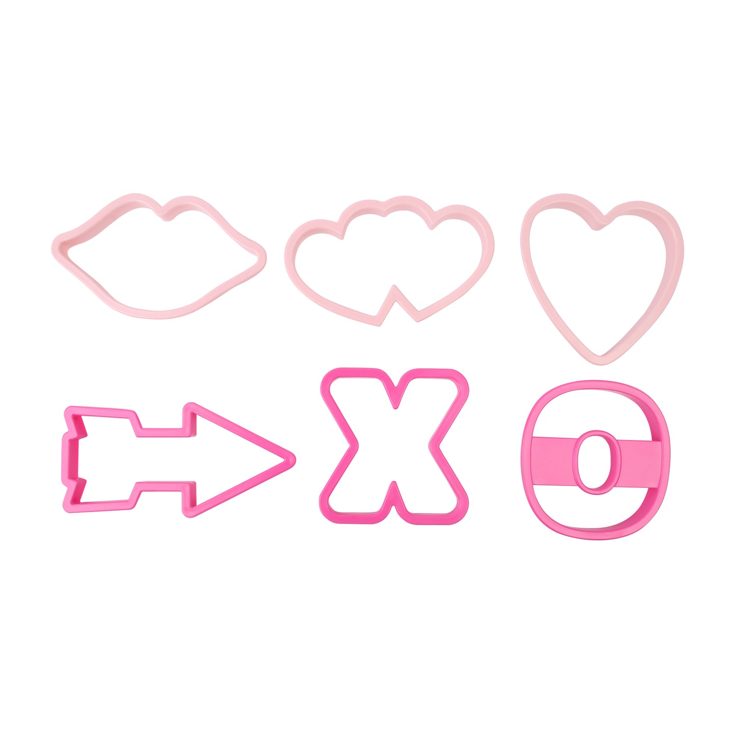 Cheep N Cheerful 19 Pc Deluxe Valentine Silicone Baking Kit, Silicone Molds, Cookie Cutters, Squeeze Bottle, Ruffled Bowl