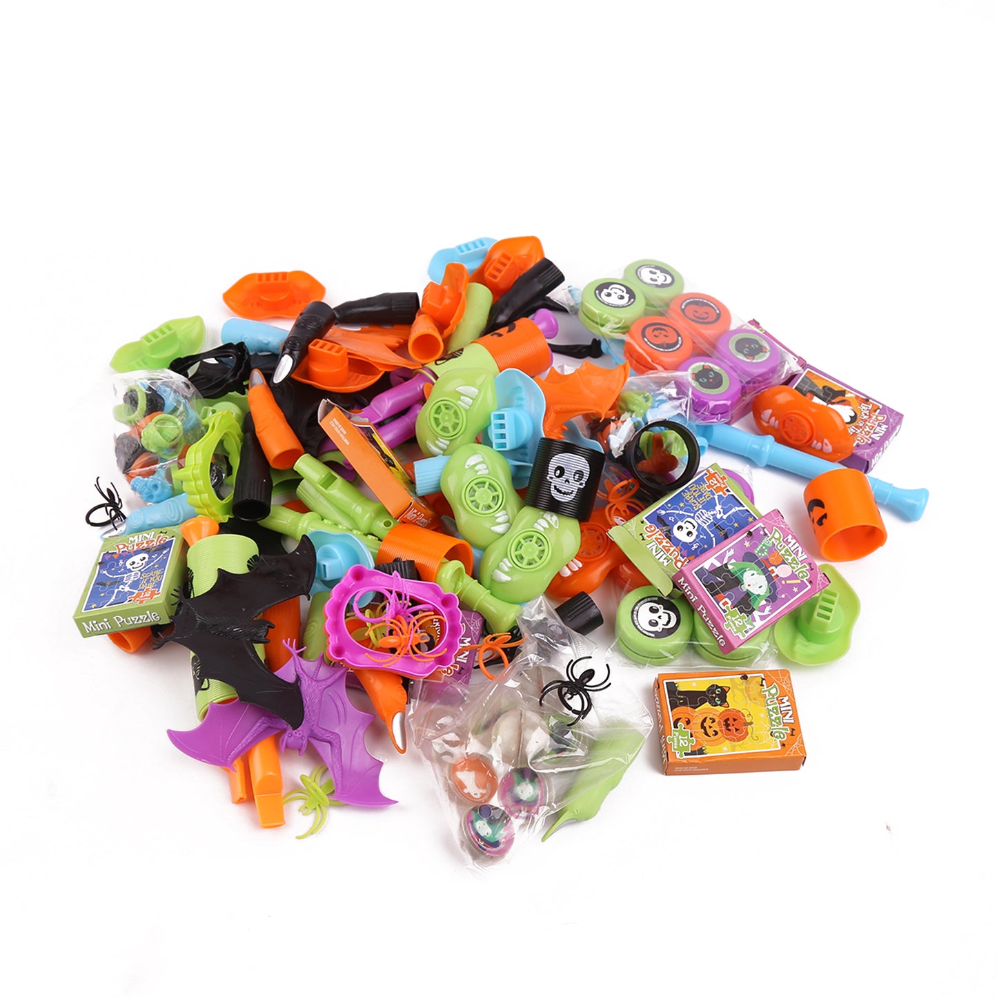 Halloween Novelty Creature Toy Assortment Value Bundle, Halloween Party Favors, 150 pcs