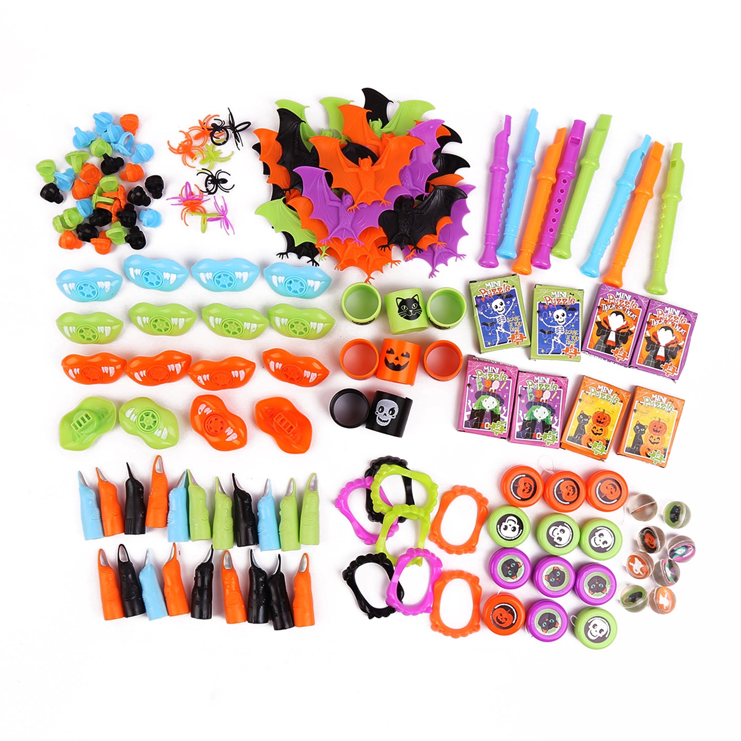 Halloween Novelty Creature Toy Assortment Value Bundle, Halloween Party Favors, 150 pcs