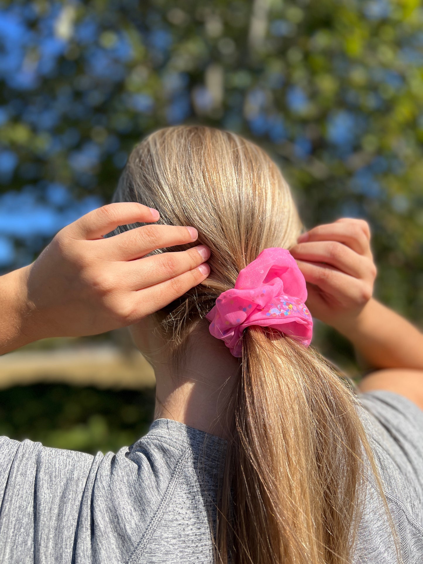 Pink Confetti Scrunchie 6-Pack