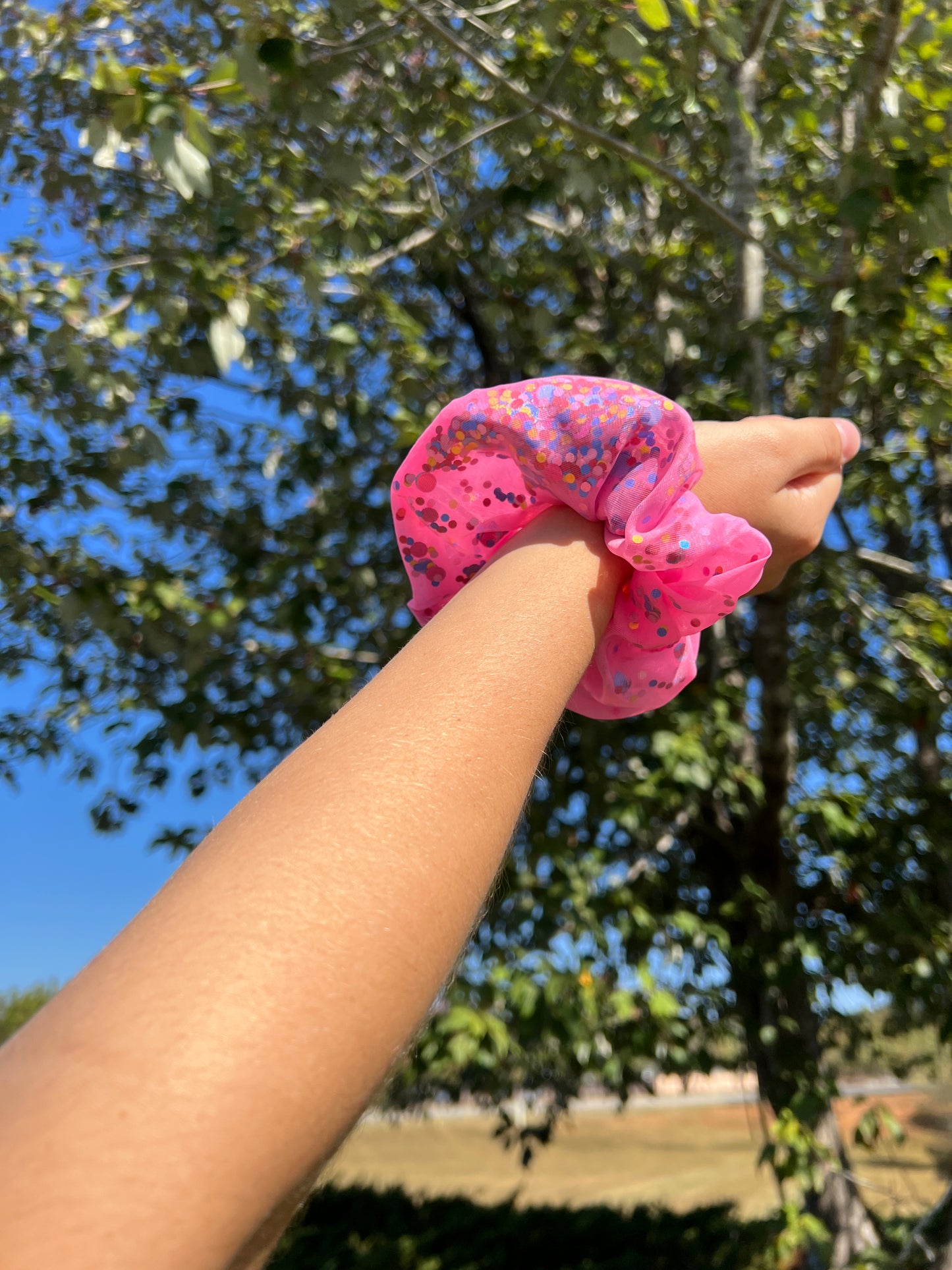Pink Confetti Scrunchie 6-Pack
