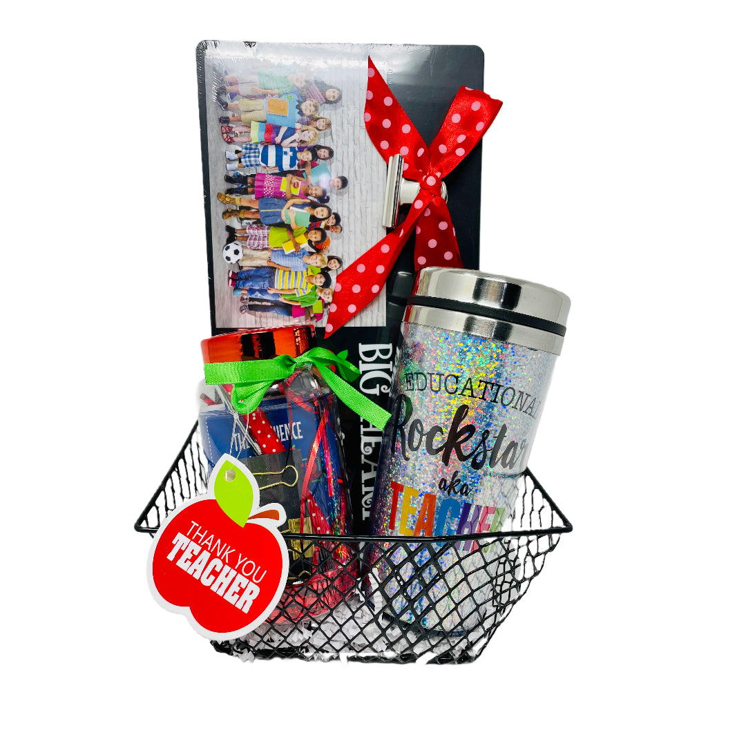 Rockstar Teacher Gift basket - Teacher Appreciation Gift Bundle