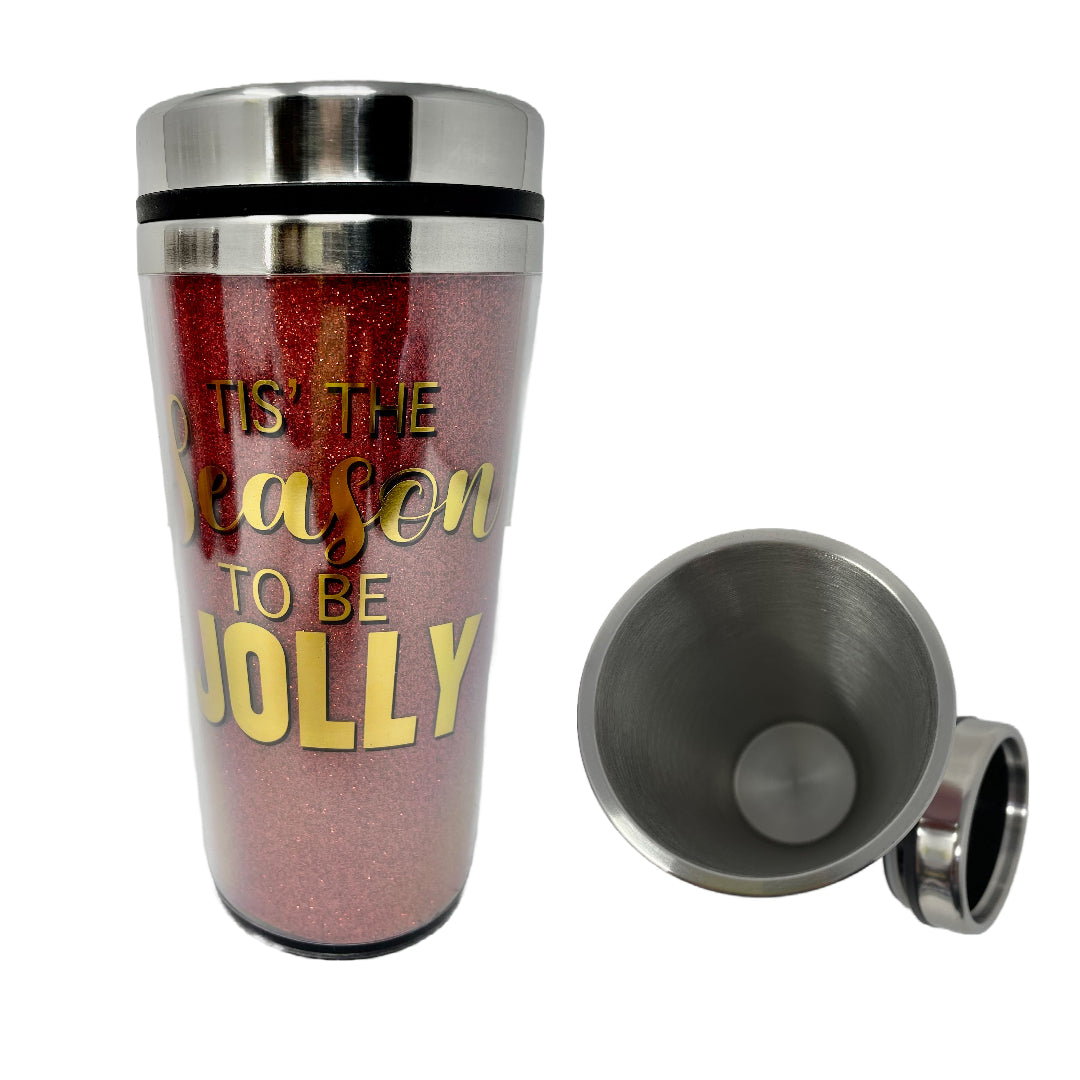 "Tis the Season to be Jolly" Coffee Tumbler 4 - Pack