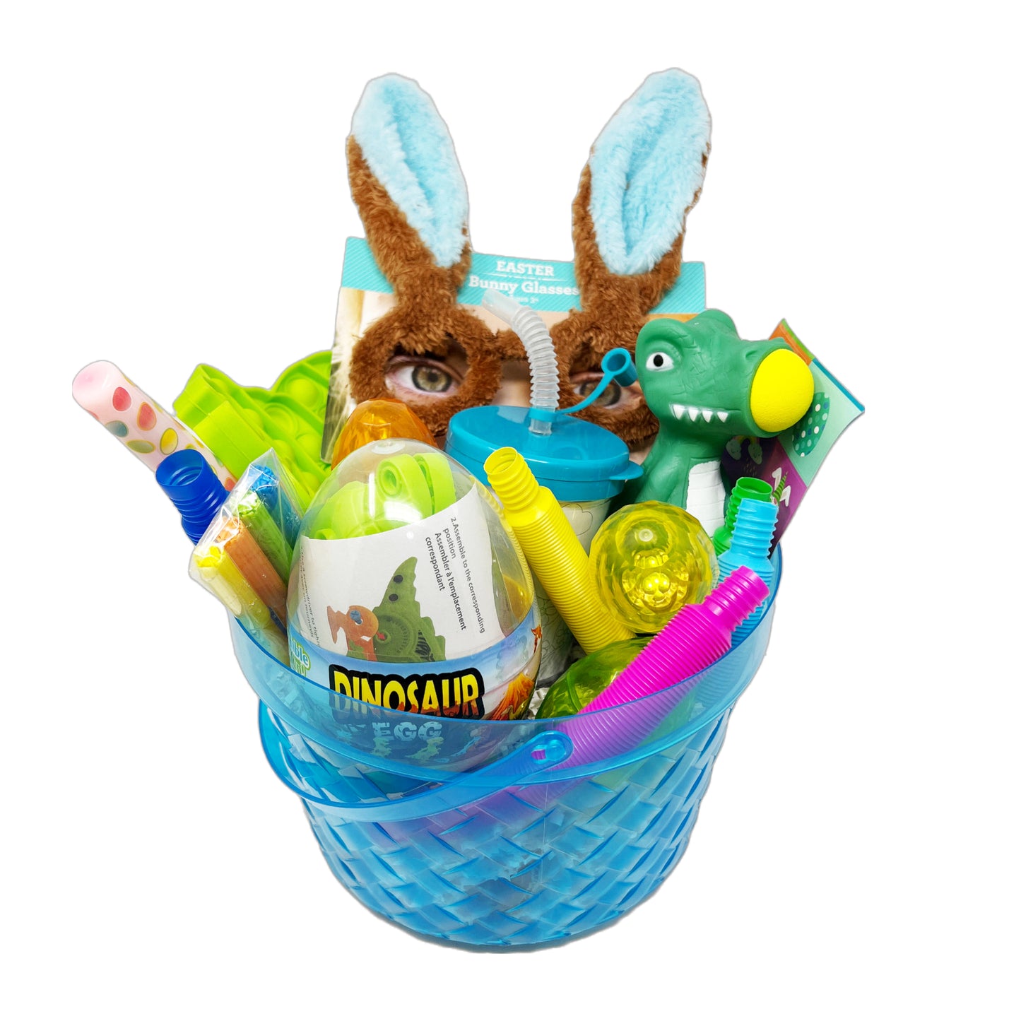 Cheep N Cheerful Build a Basket Boy, LED Basket with Novelty Toys Easter Basket Kit