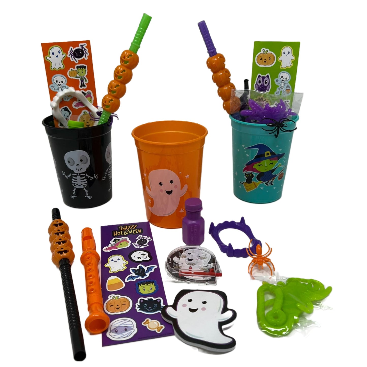 Cup-O-Treats Bundle, 8 Cups with Novelty Party Favors