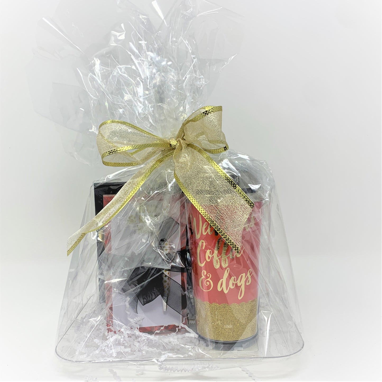 Cheep N Cheerful Dog Mom Gift Bundle, Appreciation Gift, Coffee Tumbler, Doggy Photo Clip Frame, Note Pad and Pen