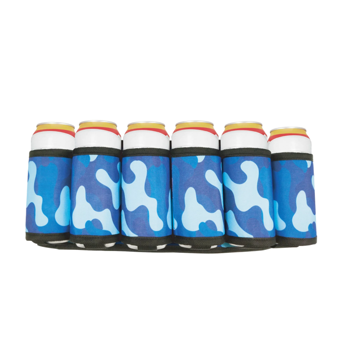Camo Beer Belt, Adjustable 6 Pack Beer Can Holster, Party Accessory