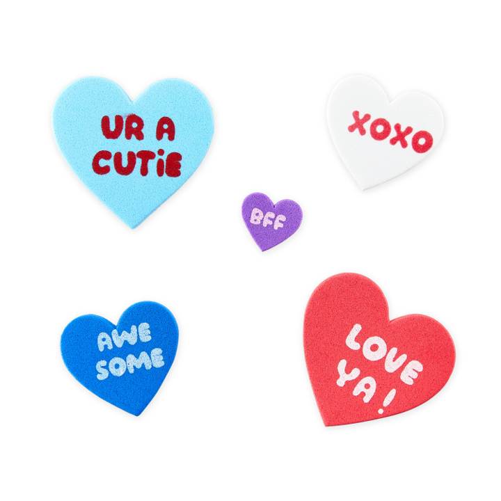 Cheep N Cheerful 4-Pack Valentine Mailbox Craft Kits, Foam Stickers, Kids Valentine