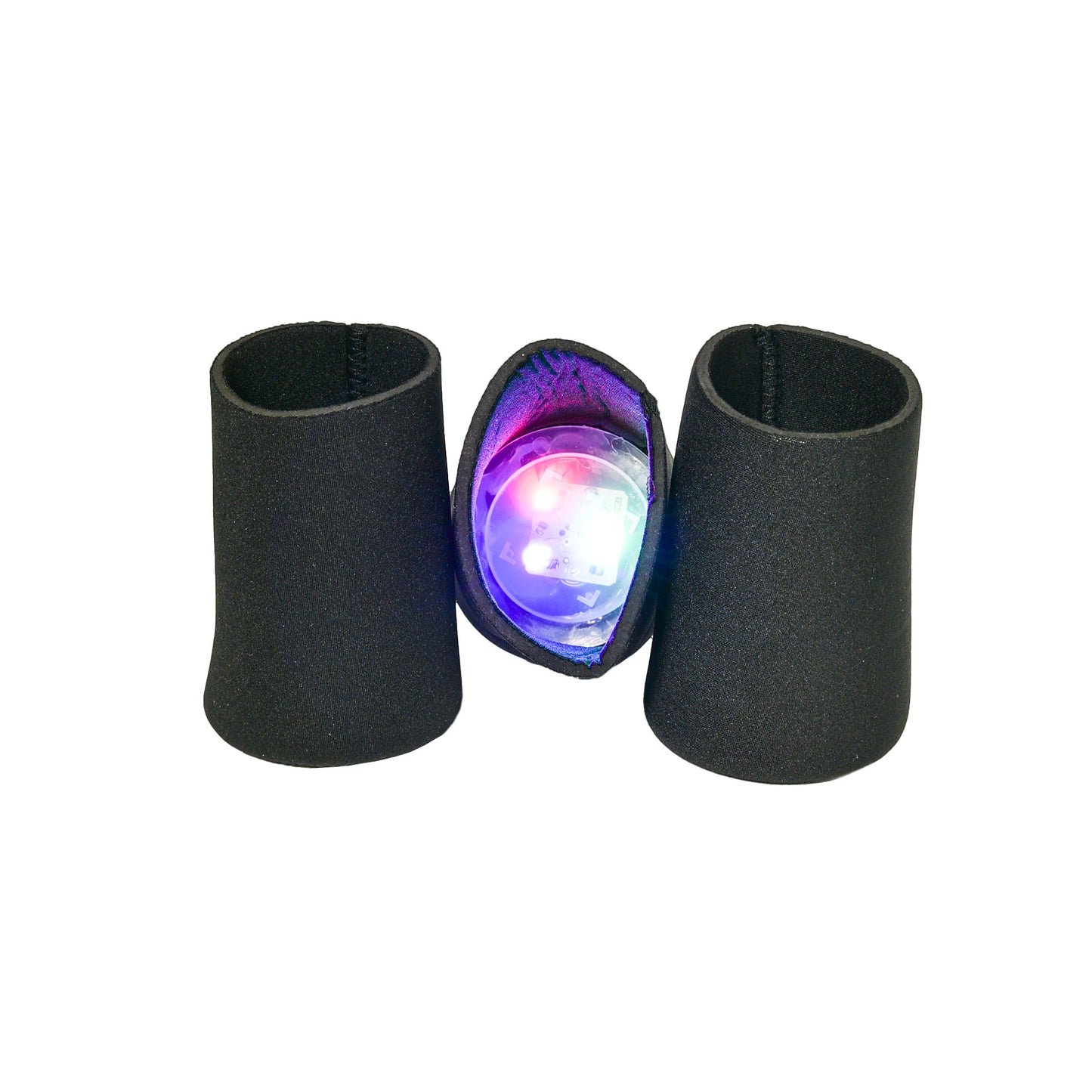 Bulk Blank Foam Light Up Drink Sleeve Multi-Pack, Black Light Up Can Coolers for Vinyl Projects, 12-Pack