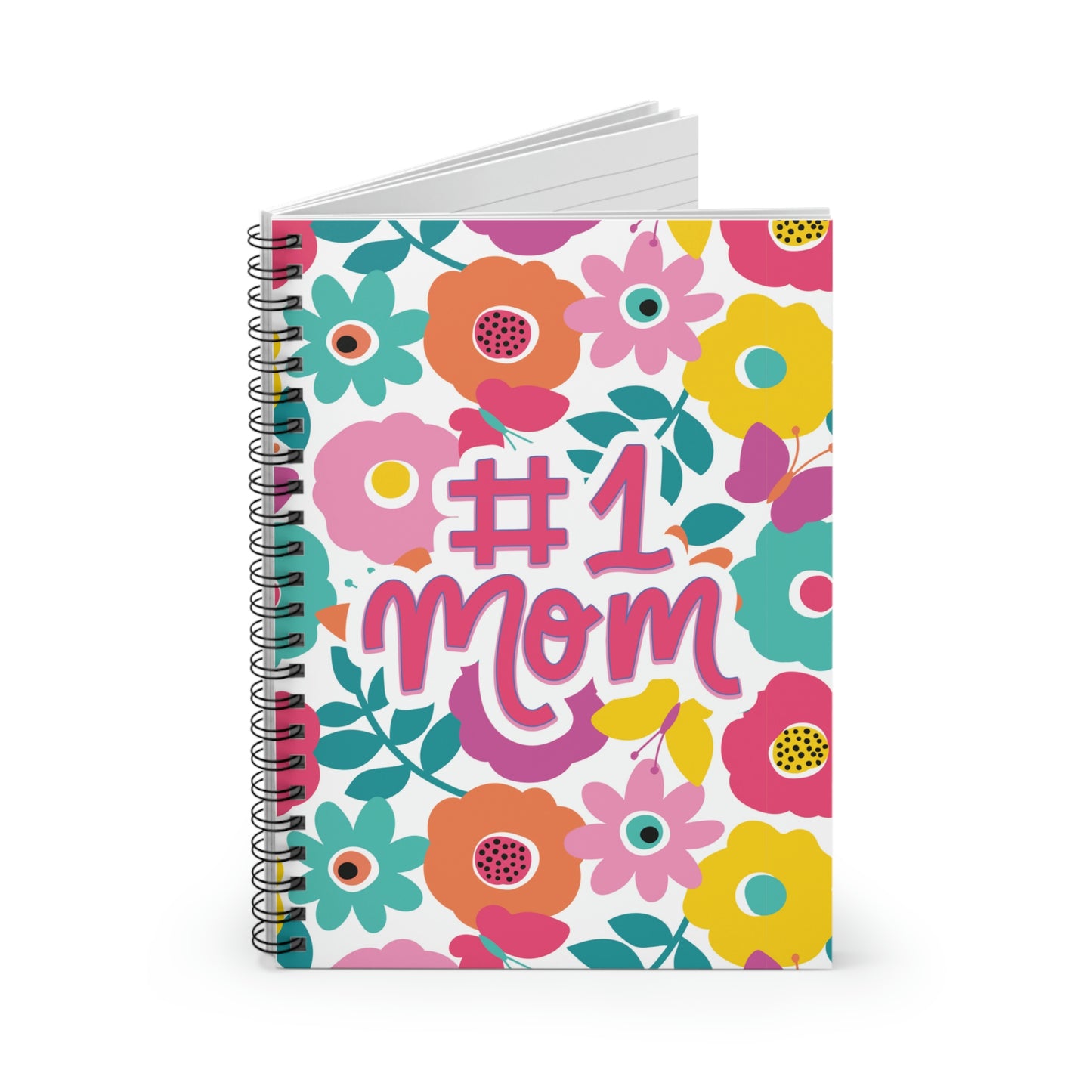 #1 Mom Spiral Notebook - Ruled Line, Mothers Day Gift