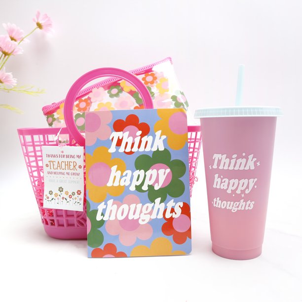 Cheep N Cheerful Teachers Appreciation Gift Basket Bundle - Pink
