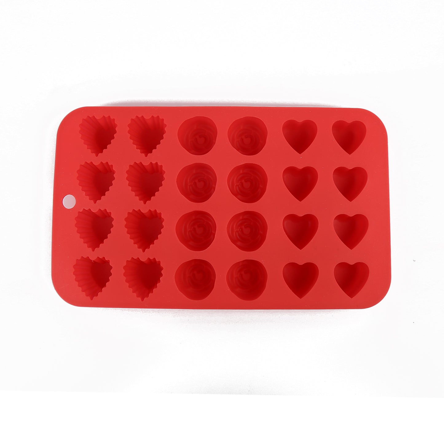 Cheep N Cheerful 19 Pc Deluxe Valentine Silicone Baking Kit, Silicone Molds, Cookie Cutters, Squeeze Bottle, Ruffled Bowl