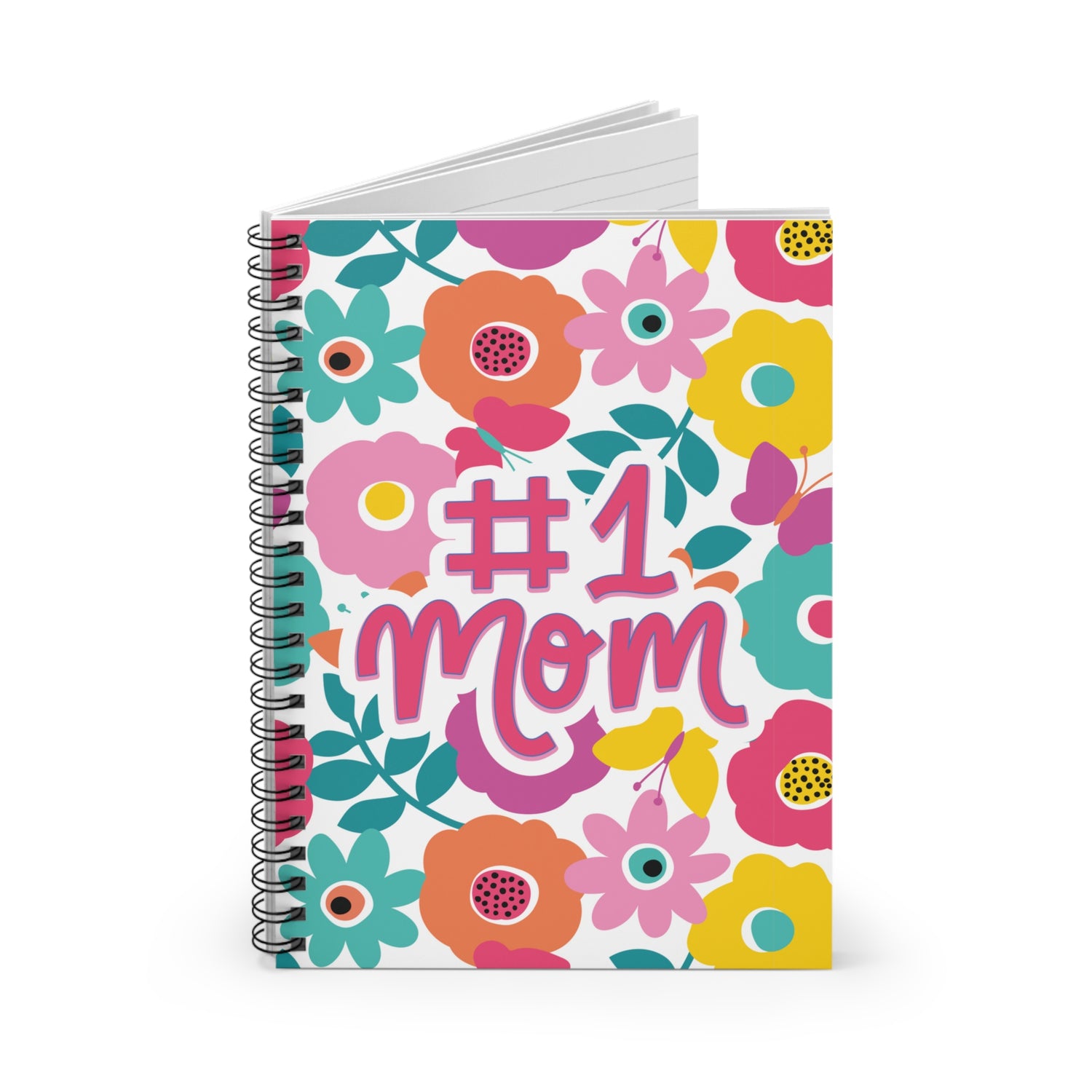 Mom Notebook Design #1 Mom Spiral Notebook - Ruled Line, Mothers Day Gift – Cheepncheerful