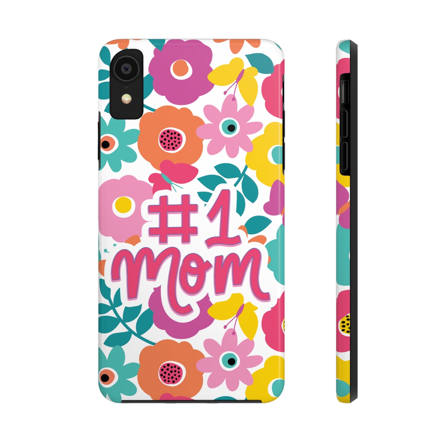 #1 Mom Floral Print Tough Phone Cases by Case-Mate, Mothers Day Gift