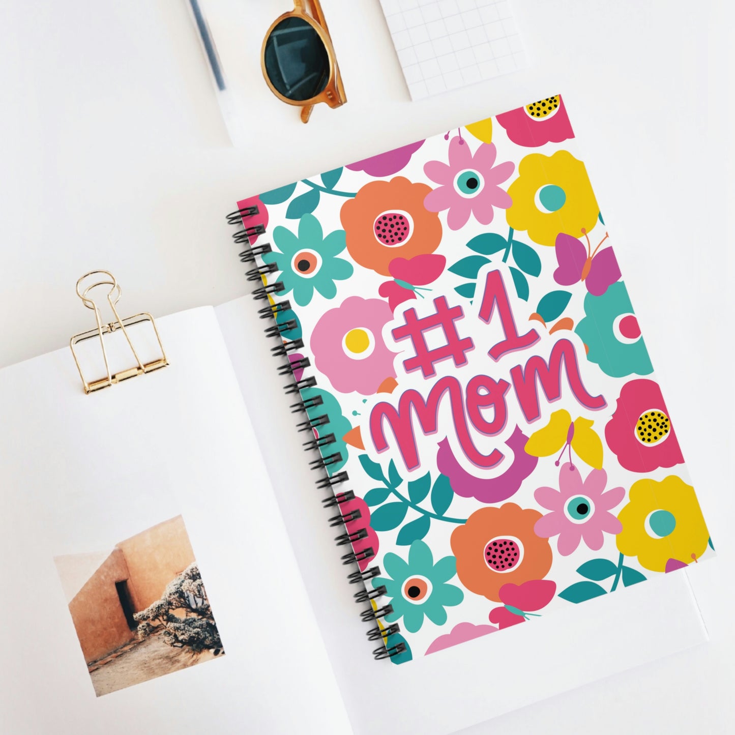 #1 Mom Spiral Notebook - Ruled Line, Mothers Day Gift