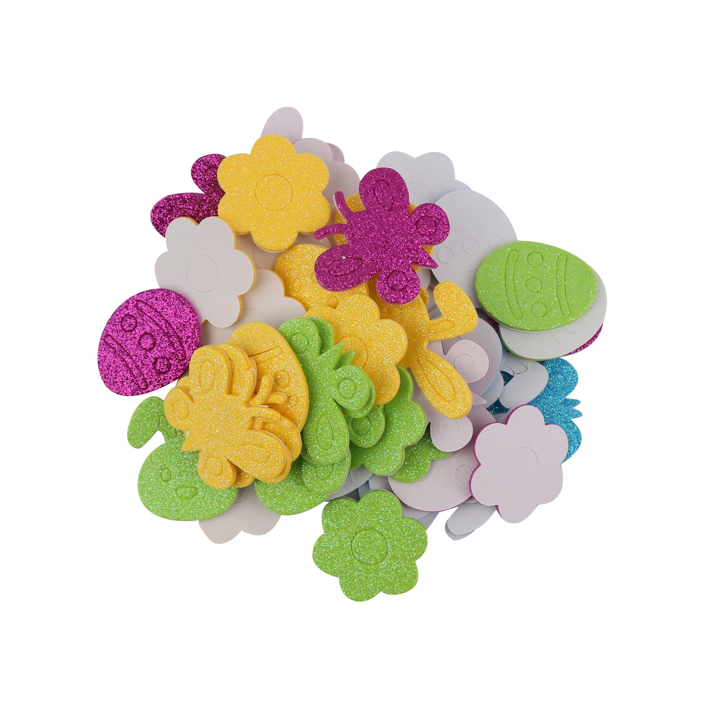 Cheep N Cheerful 159 Pieces Foam Easter Craft Set, Fun Foam Easter Craft Set - 159 Pieces of Creative Fun with Foam Stickers and Easter Egg Cutouts