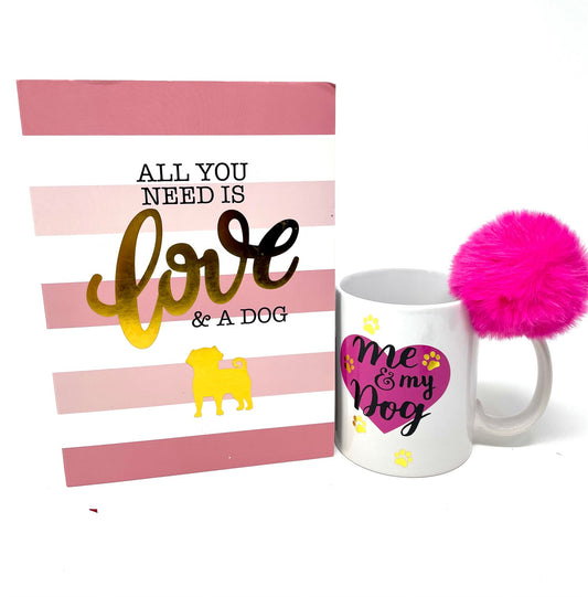 "All You Need Is LOVE and a Dog" Journal and Mug Gift Set