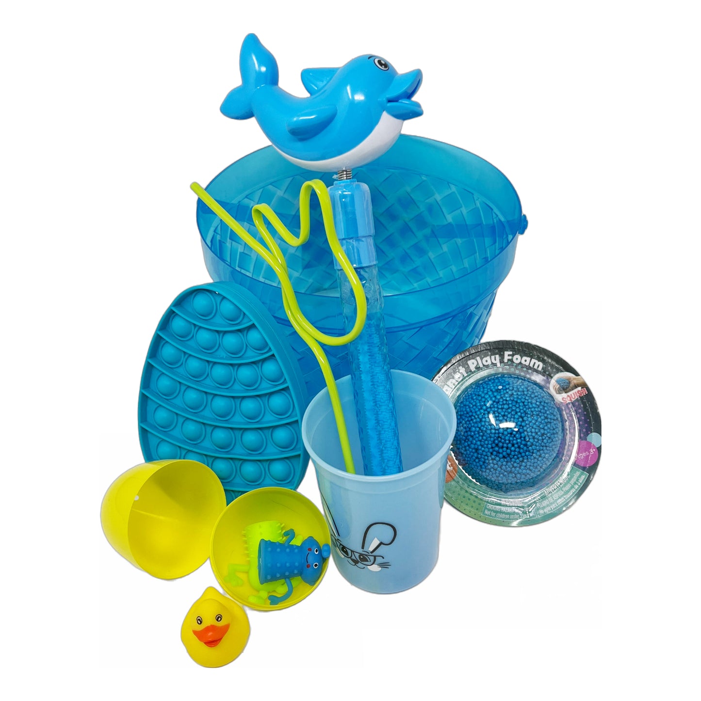 Cheep N Cheerful Boys LED Easter Basket Kit, Light Up Easter Basket with Novelty Toys, Easter Gift