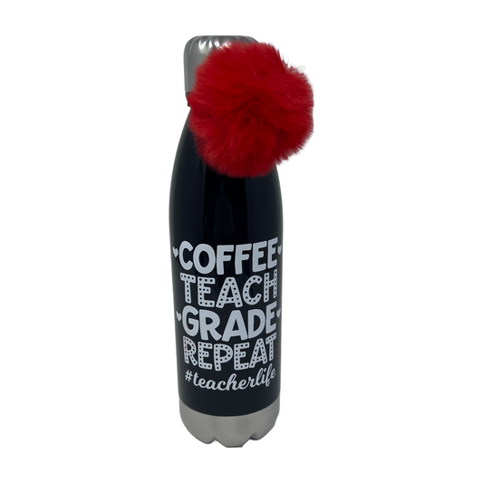 COFFEE, TEACH, REPEAT Water Bottle and Notepad Set