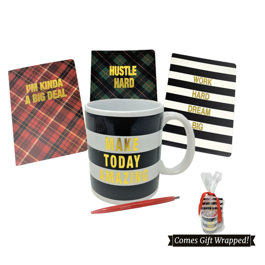 Cheep N Cheerful "Make Today Amazing" Gift Bundle, Coffee Mug, Notebooks, Teacher Appreciation, Student Giftable