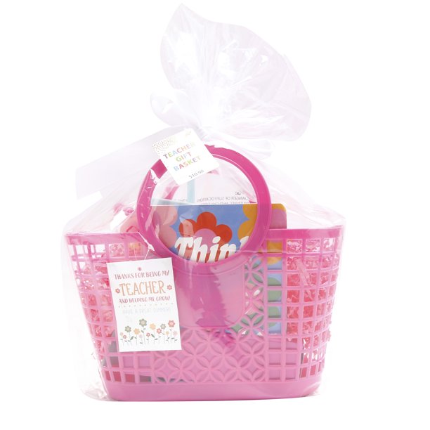 Cheep N Cheerful Teachers Appreciation Gift Basket Bundle - Pink