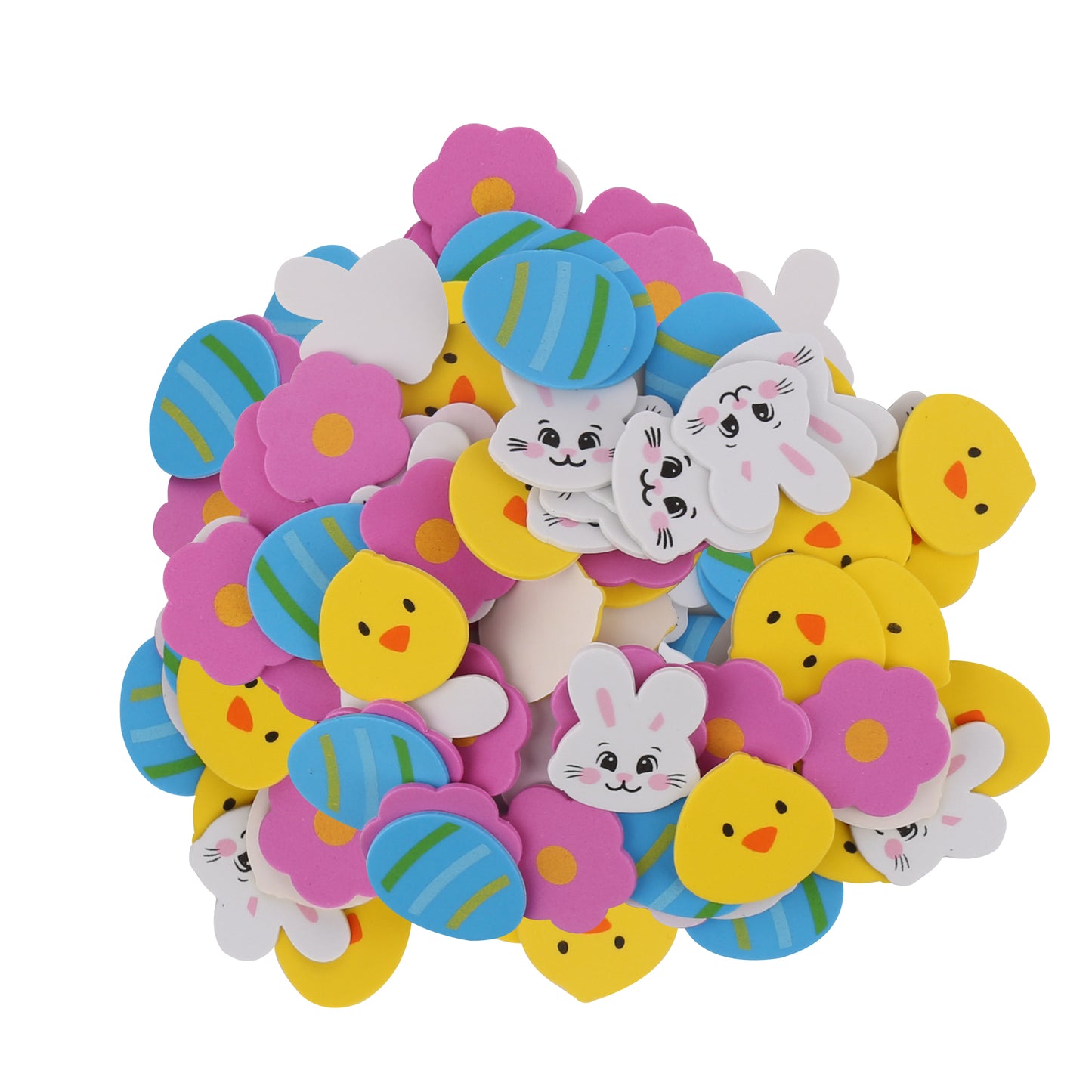 Cheep N Cheerful 159 Pieces Foam Easter Craft Set, Fun Foam Easter Craft Set - 159 Pieces of Creative Fun with Foam Stickers and Easter Egg Cutouts